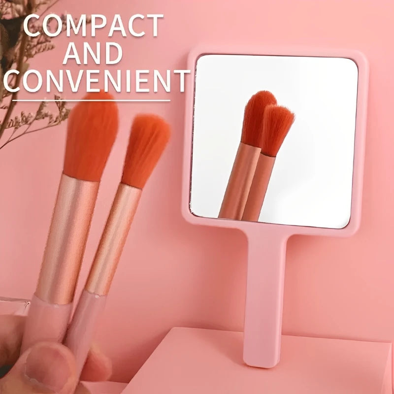 Square Handheld Makeup Mirror HD – ABS Handle Vanity Mirror Handheld Makeup Mirror QXL