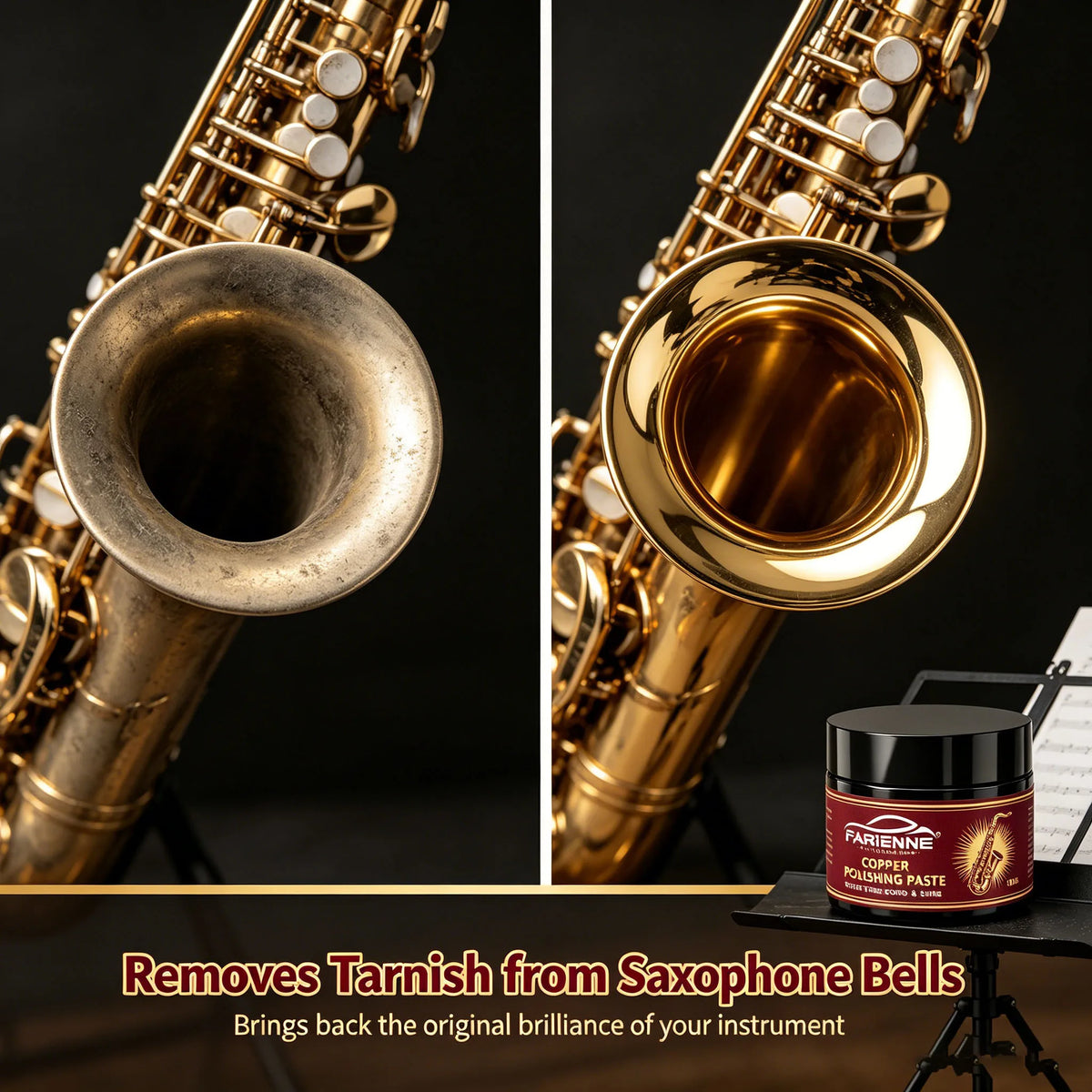 Copper Polishing Paste for Saxophone & Brass Instruments Instrument Polishing Paste QXL