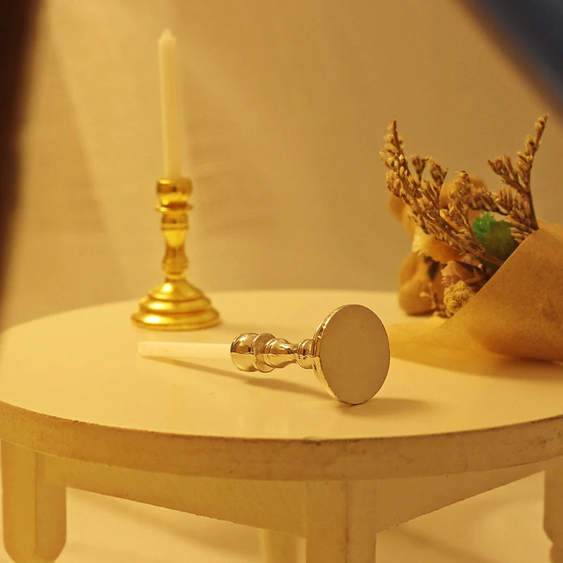 1:12 Dollhouse Miniature Candle Holders – Candelabra Pair Dollhouse Miniature QXL