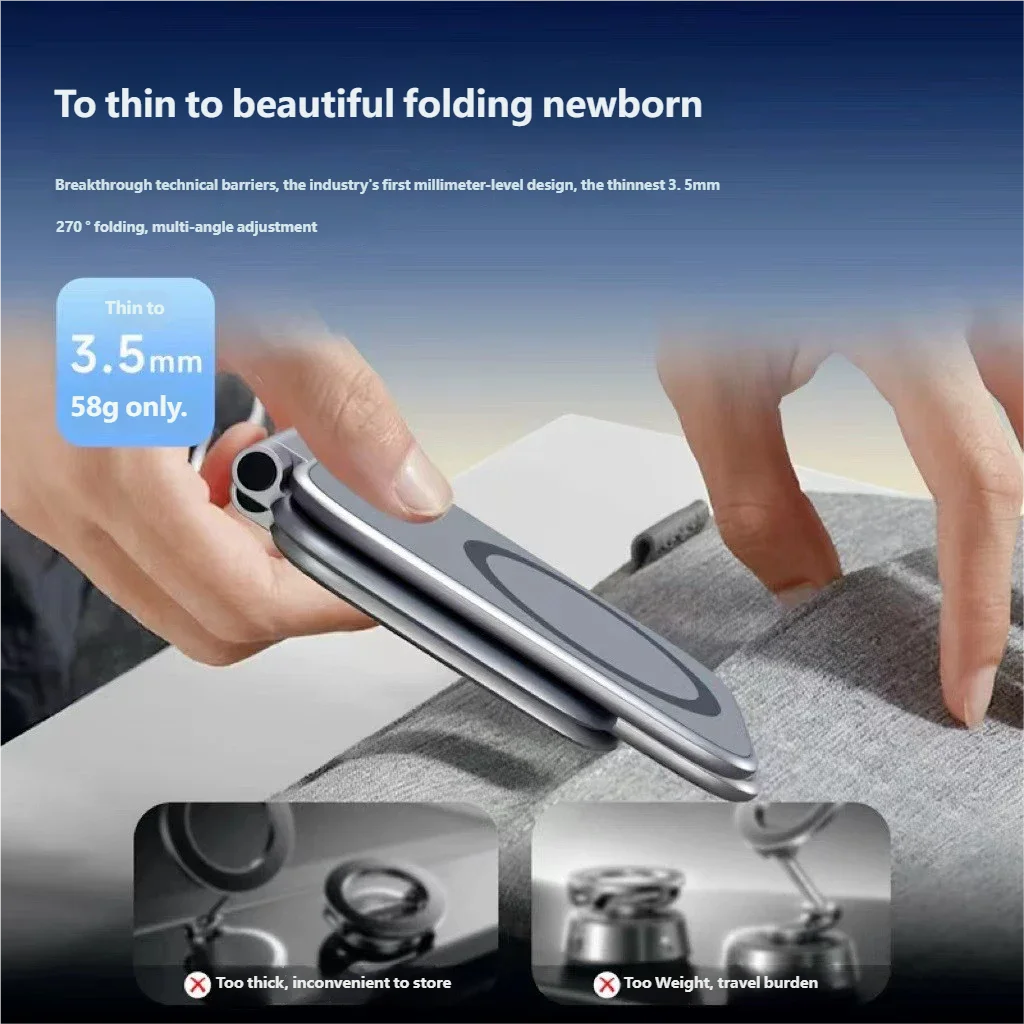 Ultra-Thin Foldable Magnetic Phone Mount | N52 Card-Style Magnetic Phone Mount QXL