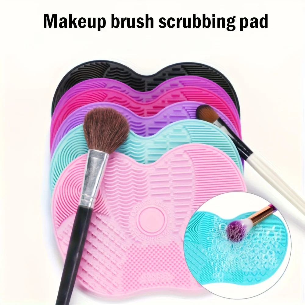 Silicone Apple Makeup Brush Cleaning Pad with Suction Cup Brush Cleaning Pad QXL