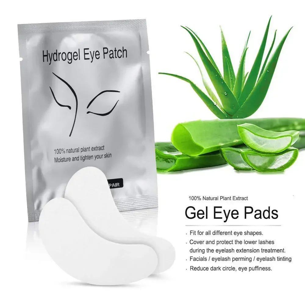 50/100 Pairs Lint-Free Hydro-Gel Under-Eye Pads for Lash Extensions Under-Eye Lash Pads QXL