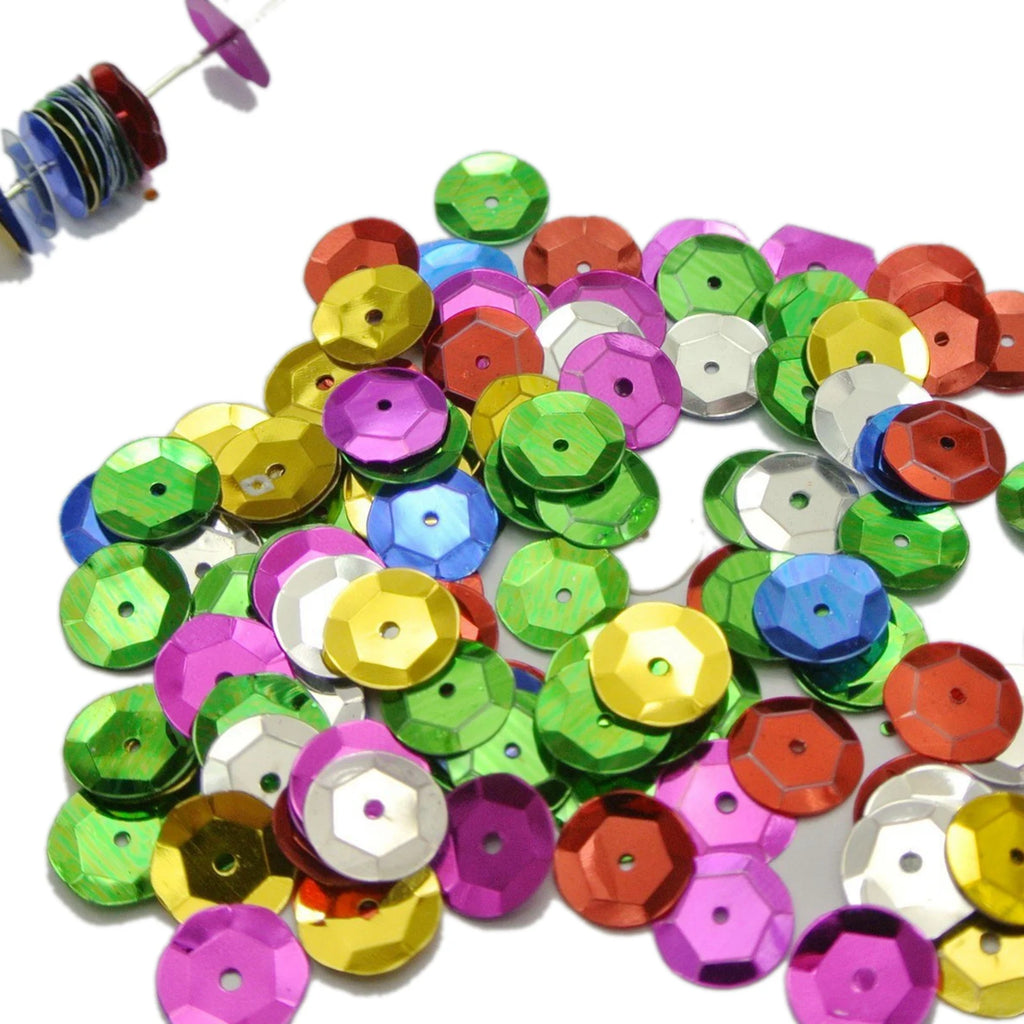 2000pcs 10mm Mixed Cup Round Loose Sequins | Wedding & Crafts Craft Sequins QXL