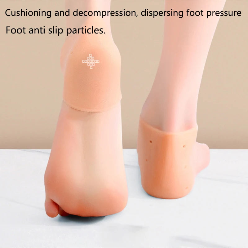 Silicone Gel Heel Covers | Moisturizing Anti-Crack Foot Socks Gel Heel Cover QXL