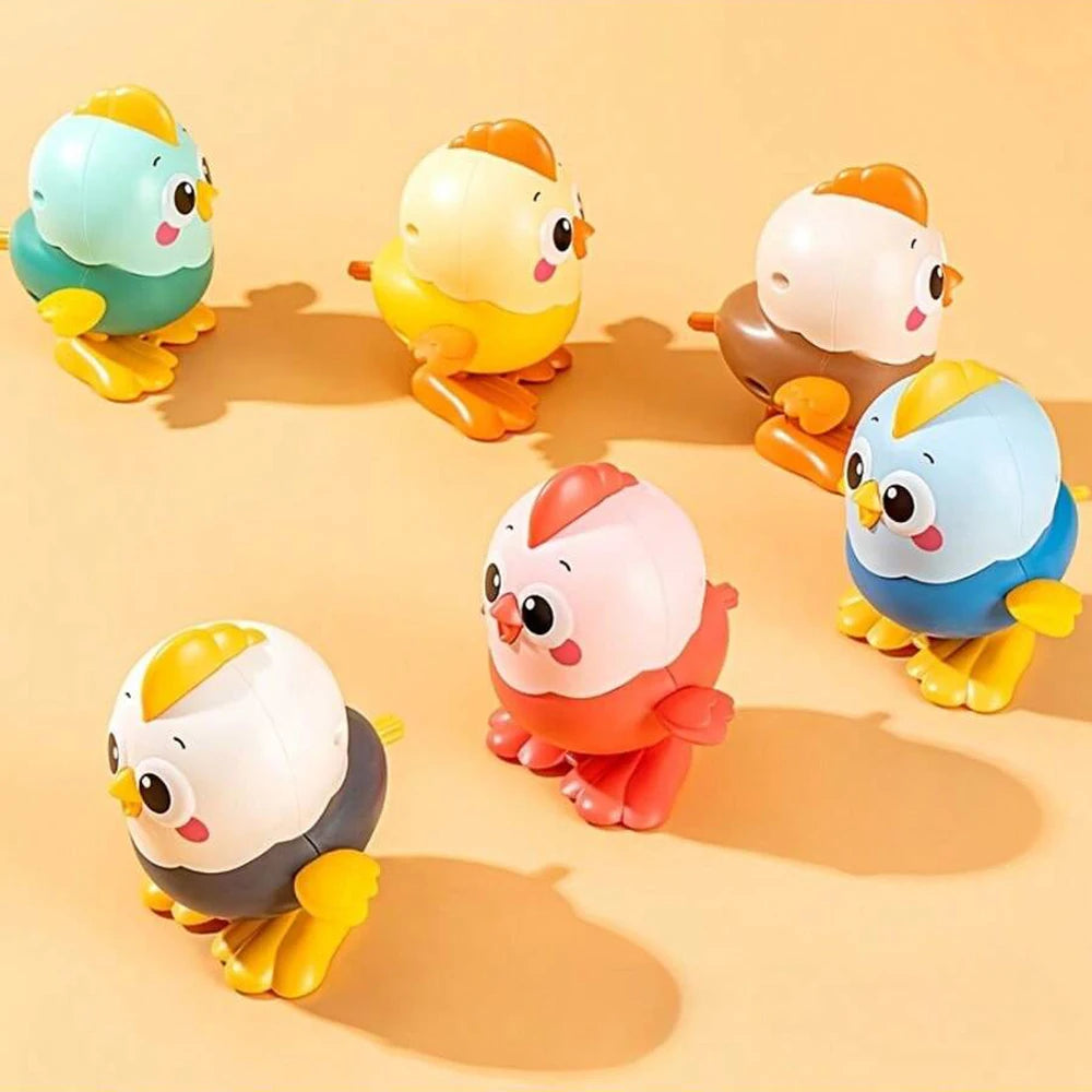 Wind-Up Jumping Chicken Toy | Clockwork Kids Birthday Gift Wind-Up Toy QXL