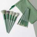 Professional Soft Fluffy Makeup Brush Set – Kabuki & Foundation Makeup Brush Set QXL green
