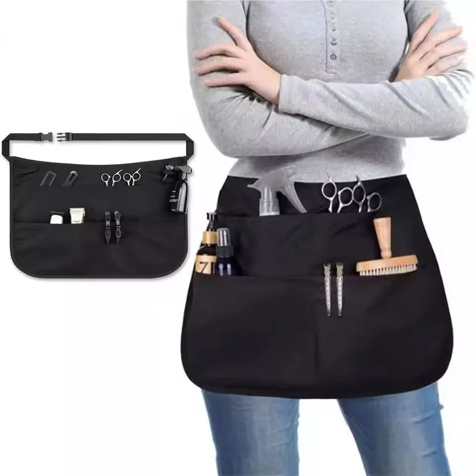 Versatile Waist Apron | 5 Pockets, Water-Resistant Tool Pouch Waist Apron QXL Black