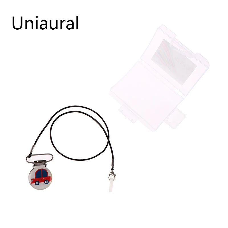 Kids BTE Hearing Aid Clip Holder | Nylon Rope & Metal Clamp Hearing Aid Clip QXL Car Uniaural