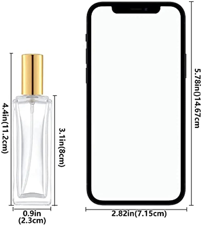 6-Pack 30ml Refillable Glass Perfume Atomizer Spray Bottles Perfume Atomizer Set QXL