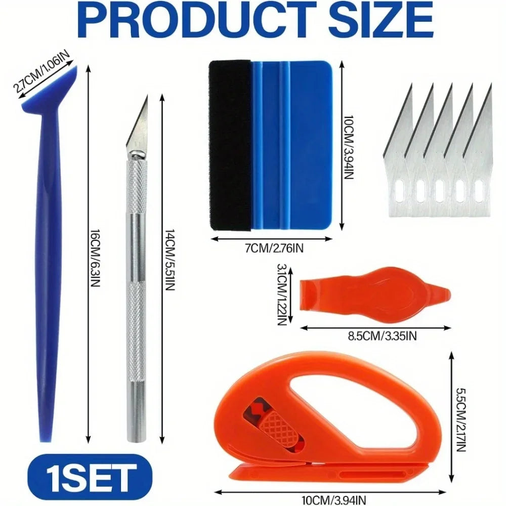 Car Wrap Tool Kit – Felt Scraper, Trimmer & Soft Corner Car Wrap Tool Kit QXL