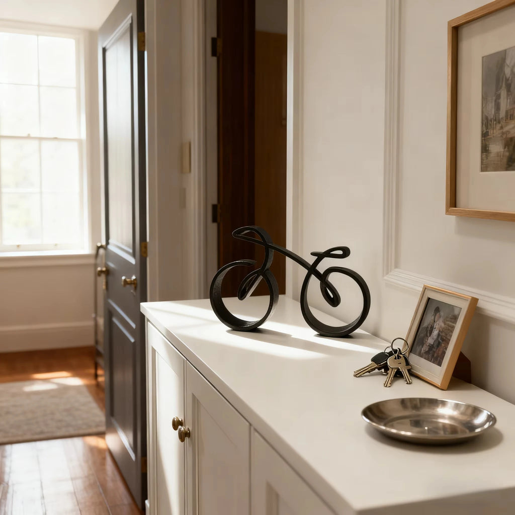 Minimalist 3D Printed Bike Sculpture | Cyclist Desk Décor Gift Desk Sculpture QXL
