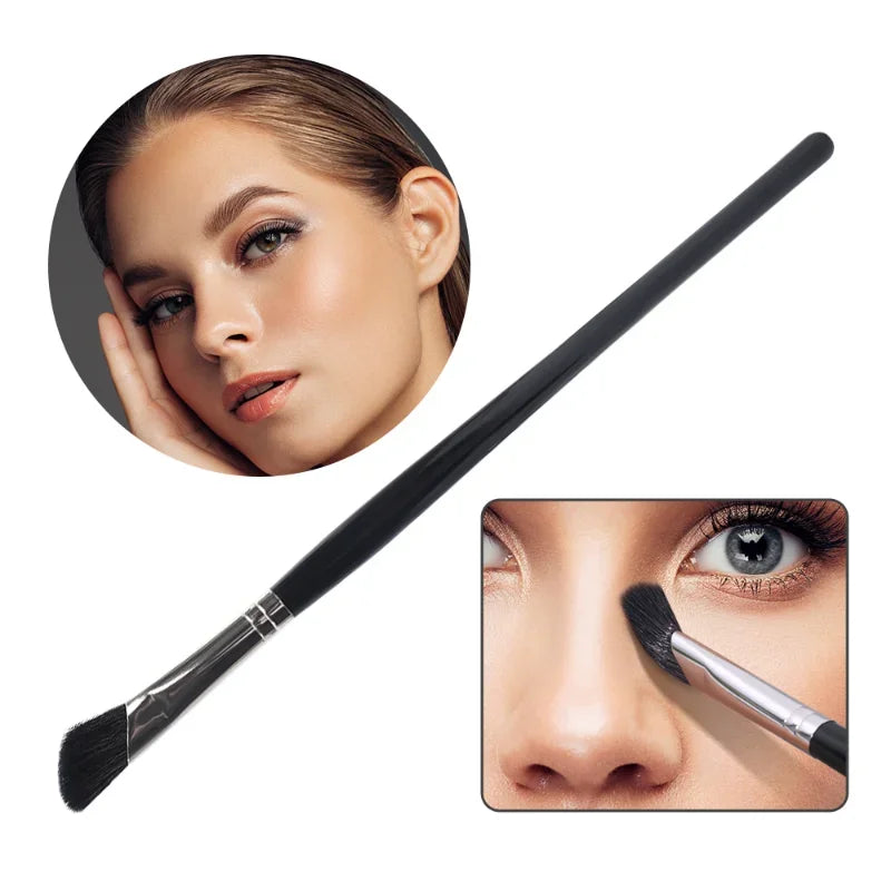 Angled Nose Contour & Eyebrow Brush | Soft Synthetic Makeup Makeup Contour Brush QXL