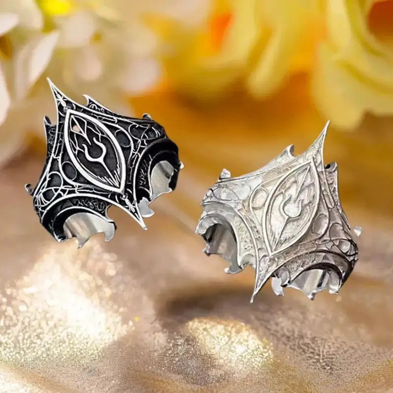 Vintage Gothic Open Ring | Unisex Irregular Pattern Jewelry Gothic Fashion Ring QXL