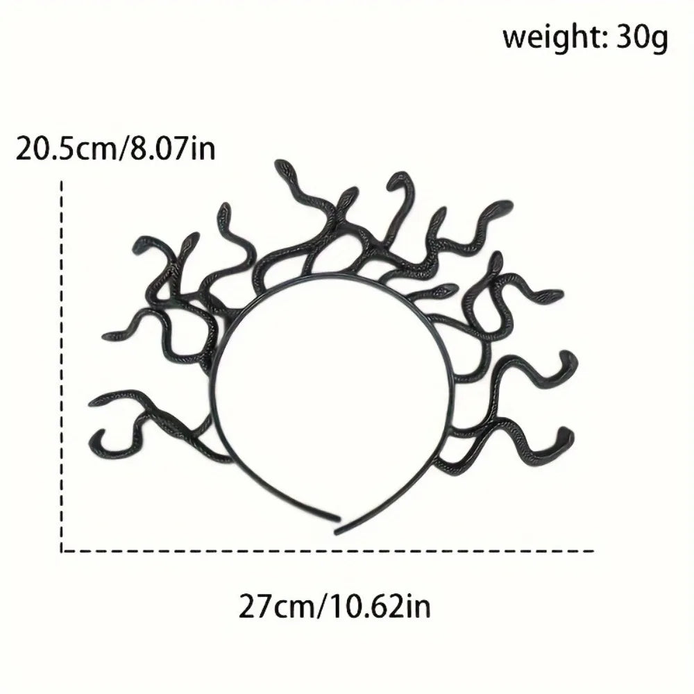 Medusa Snake Headband | Halloween Cosplay Hair Hoop Costume Headband QXL