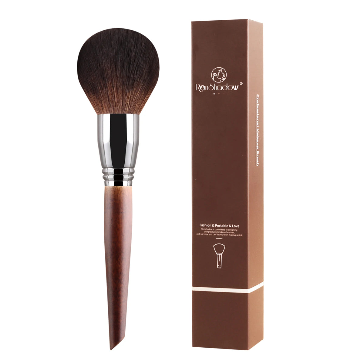 Ronshadow Single Makeup Brush – Powder, Eyeshadow & Smudge Single Makeup Brush QXL Brown