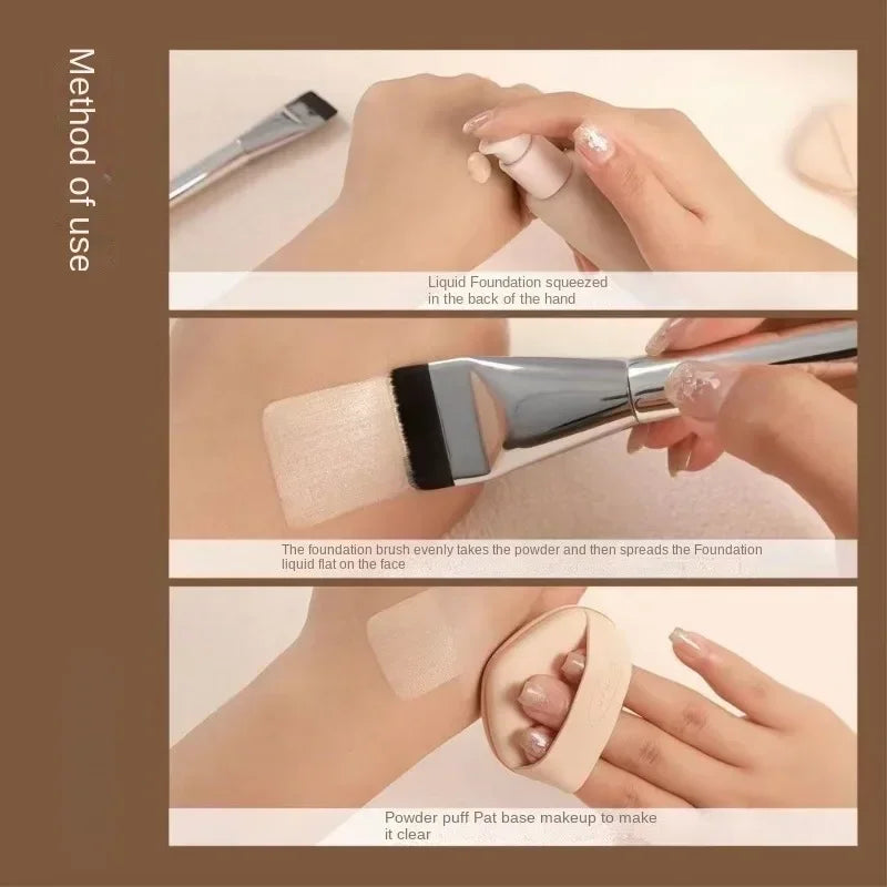 Flat Head Foundation Brush – Streak-Free Flawless Finish Foundation Brush QXL
