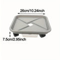 Rolling Plant Caddy with Drainage Tray & 4 Swivel Wheels Plant Pot Caddy QXL 26cm