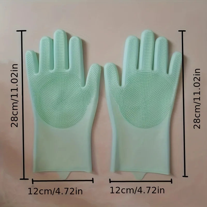 Silicone Pet Bathing Gloves | Dog & Cat Massage Cleaning Pet Grooming Gloves QXL