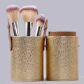 Large Makeup Brush Holder & Organizer Bucket – PC Storage Makeup Brush Organizer QXL Gold