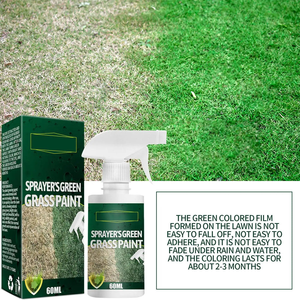 60ml Lawn Green Spray Paint | Pet-Safe Turf Dye Lawn Turf Dye Spray QXL