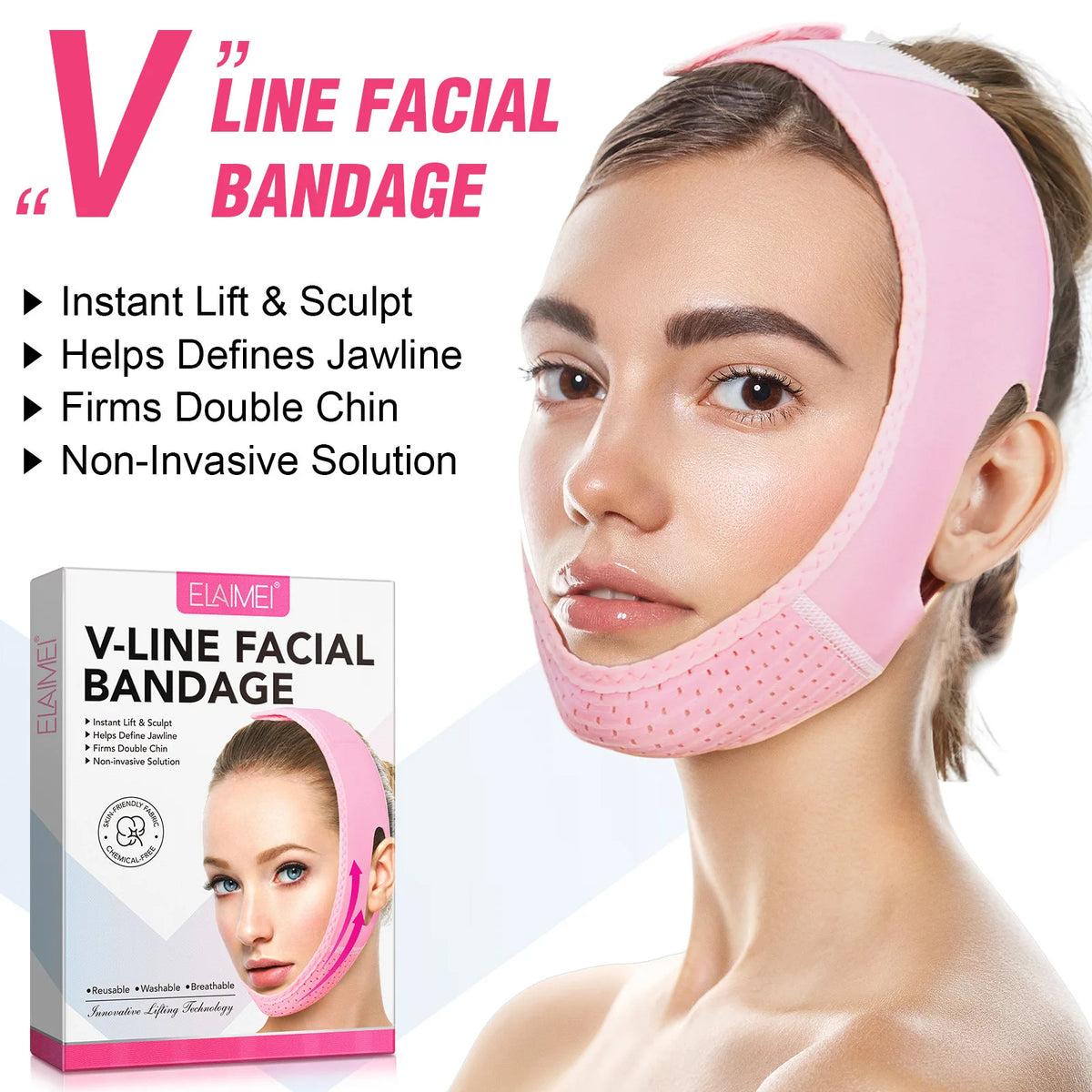 V-Line Face Lifting Strap | Chin Firming & Contouring Mask Face Lifting Strap QXL