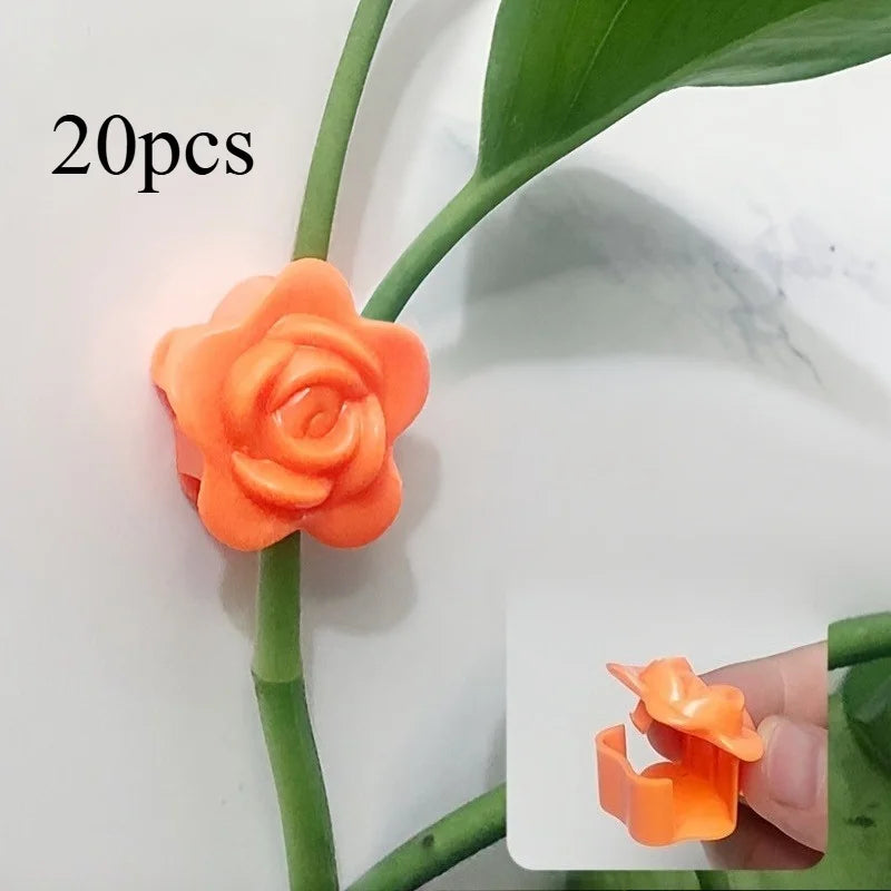 Self-Adhesive Plant Climbing Wall Clips & Fixing Hooks Plant Climbing Clips QXL Orange