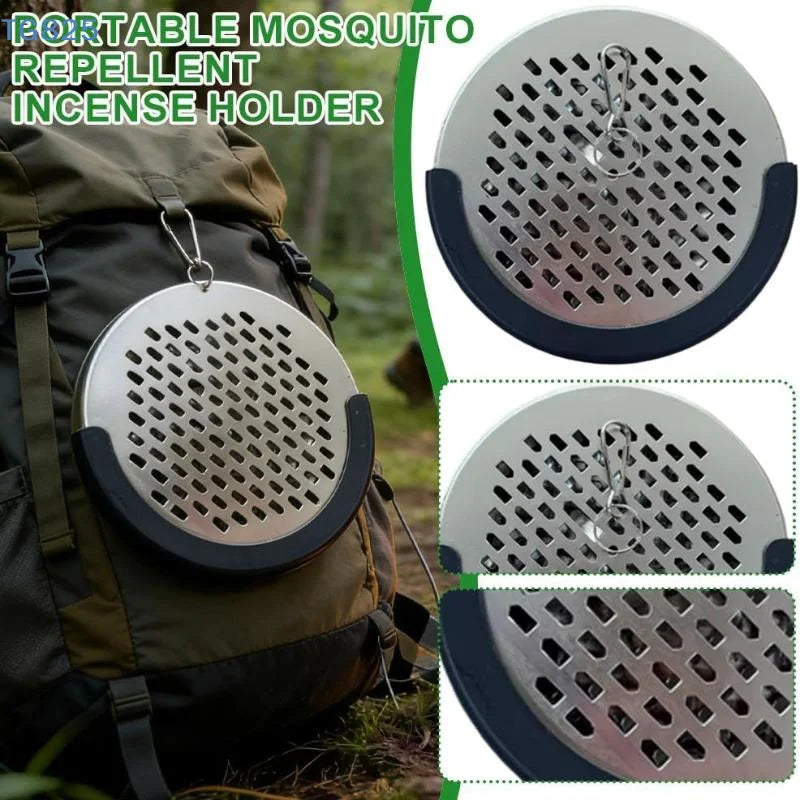Portable Stainless Steel Mosquito Coil Holder & Hanging Hook Mosquito Coil Holder QXL