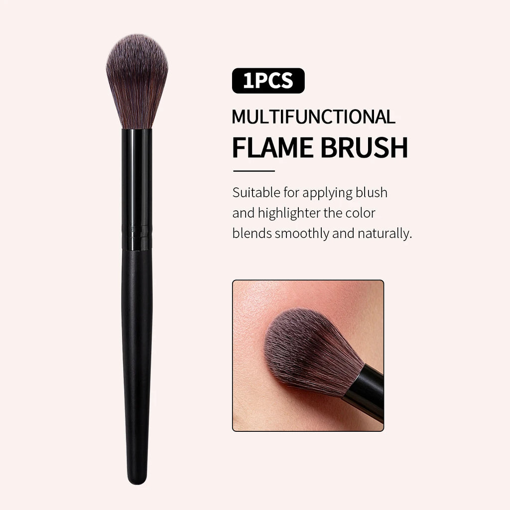 KOSSHOW Flame Makeup Brush – Blush & Blending Tool Makeup Brush QXL black