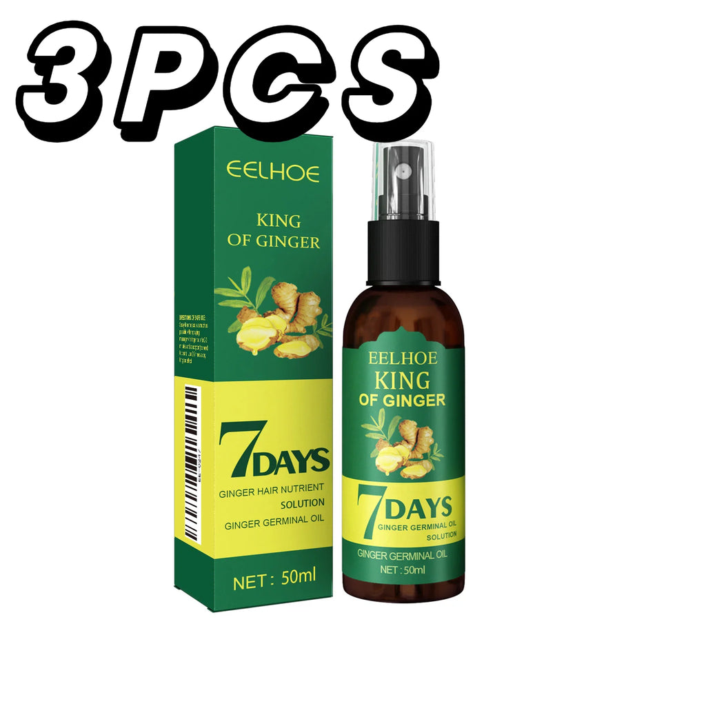Ginger Root Hair Serum Spray | Scalp Nourish & Strengthen Hair Scalp Serum QXL 50ml 3PCS