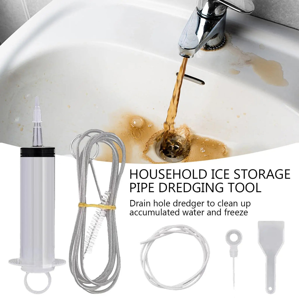 Fridge Drain Hole Clog Remover | Reusable Dredging Kit Drain Cleaning Tool QXL