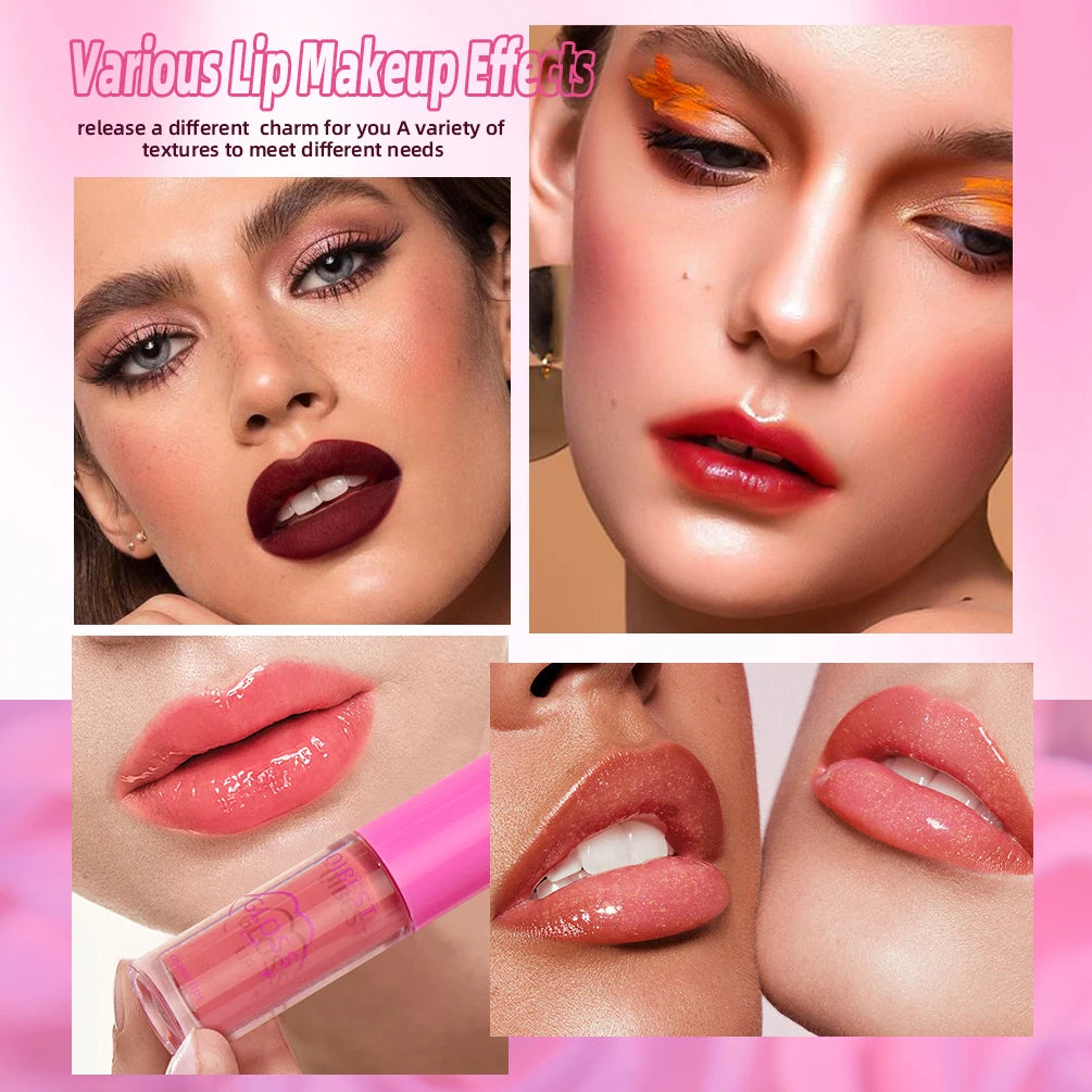 QIBEST 10-Pc Lip Set | Matte Gloss, Tint, Lip Oil Combo Lip Makeup Set QXL
