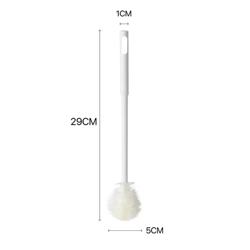 Foldable 360° Silicone Bottle Brush | Long Handle Cup Cleaner Bottle Cleaning Brush QXL WHITE