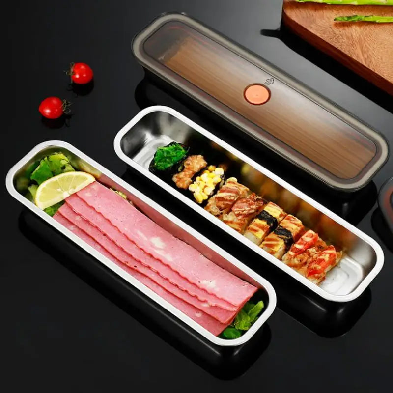 Stainless Steel Bacon & Food Storage Container with Lid Food Storage Container QXL