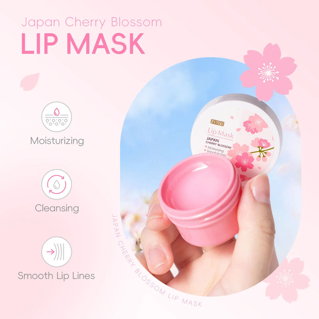 FENYI Sakura Cherry Blossom Lip Mask – Nourishing 15g Overnight Lip Mask QXL