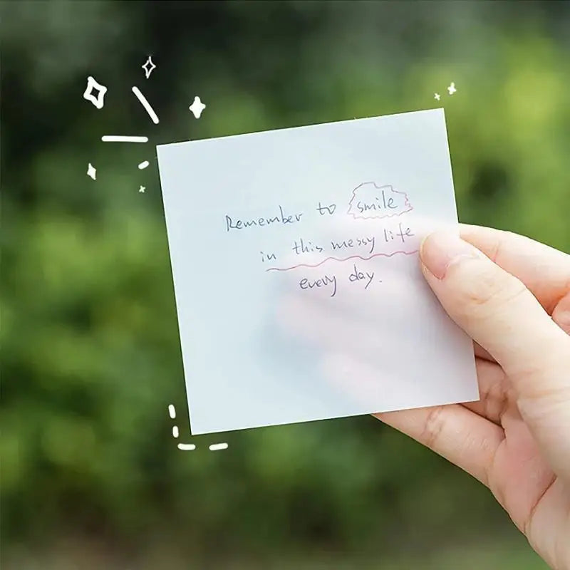 Transparent Sticky Notes | Removable Clear Note Stickers Transparent Sticky Notes QXL