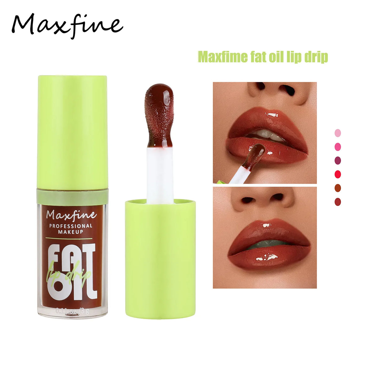 MAXFINE Green Mirror Lip Gloss – Plumping & Moisturizing Lip Gloss QXL