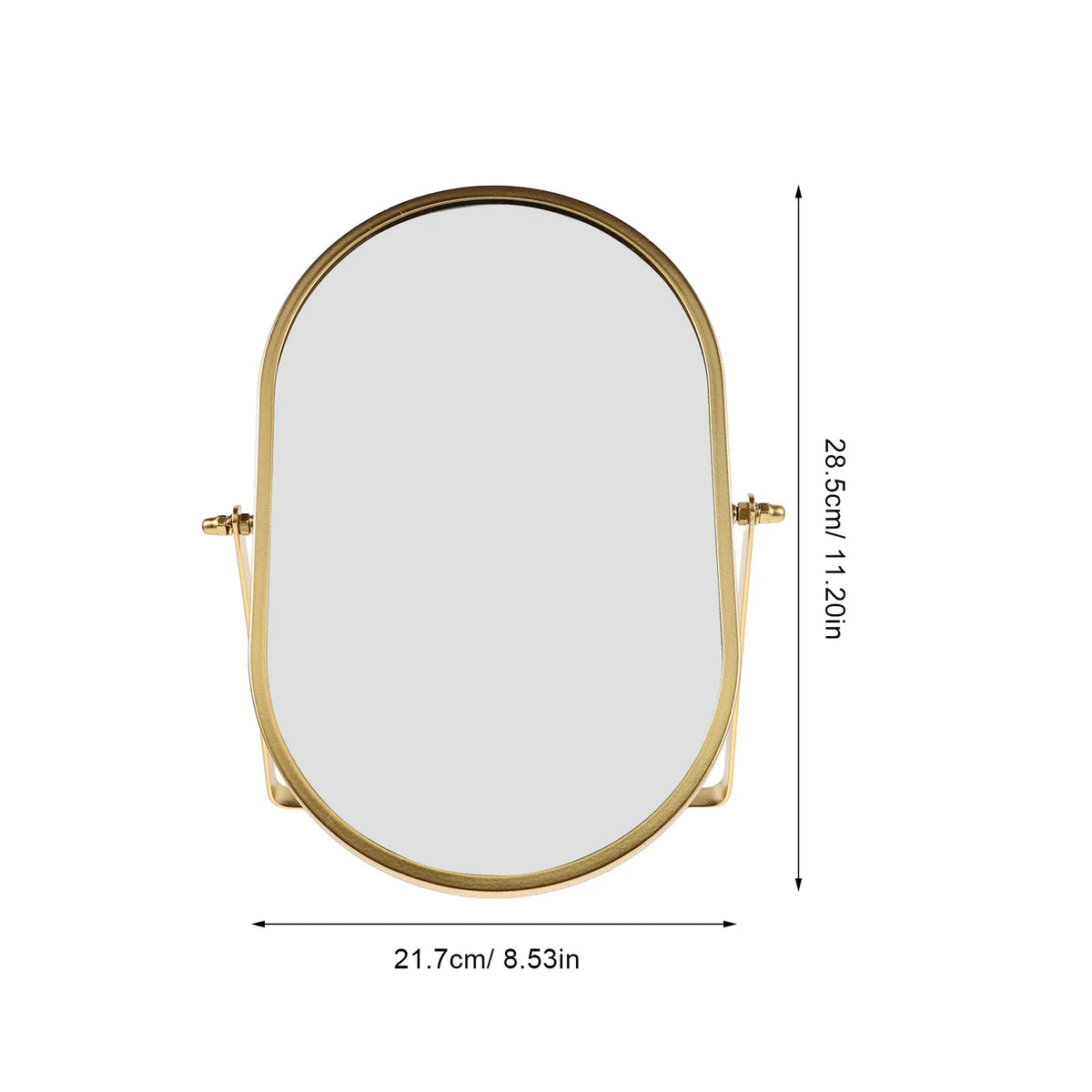 Folding Vanity Makeup Mirror Gold Desktop Tabletop | Adjustable Folding Vanity Mirror QXL