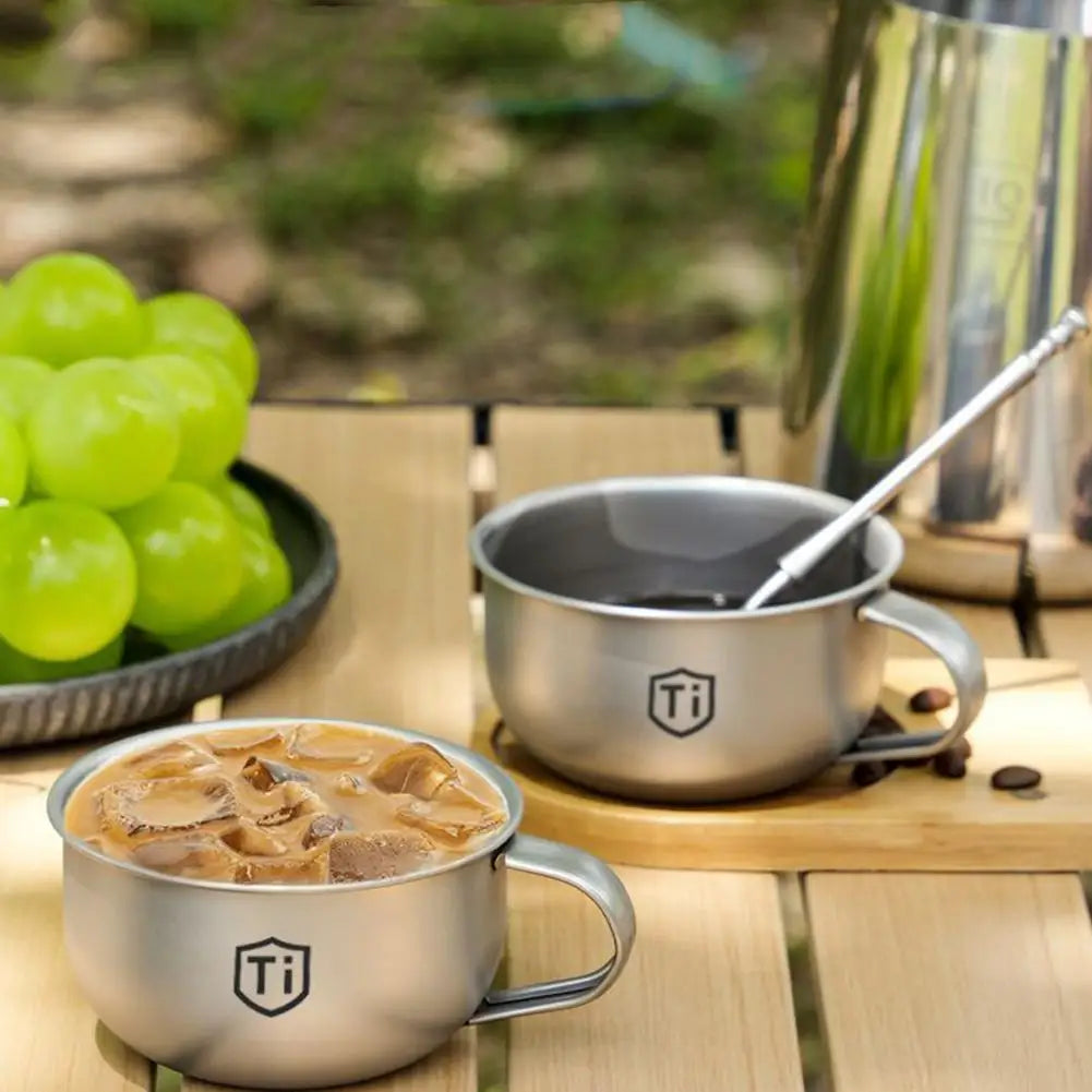 Mini Titanium Alloy Outdoor Cup | Camping Coffee & Water Mug Titanium Camping Cup QXL