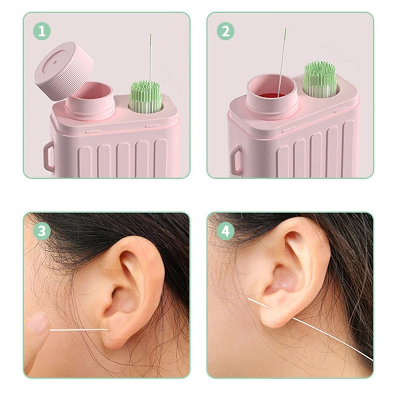 180/240-Pc Pierced Ear Cleaning Kit | Floss & Solution Set Ear Piercing Care Kit QXL