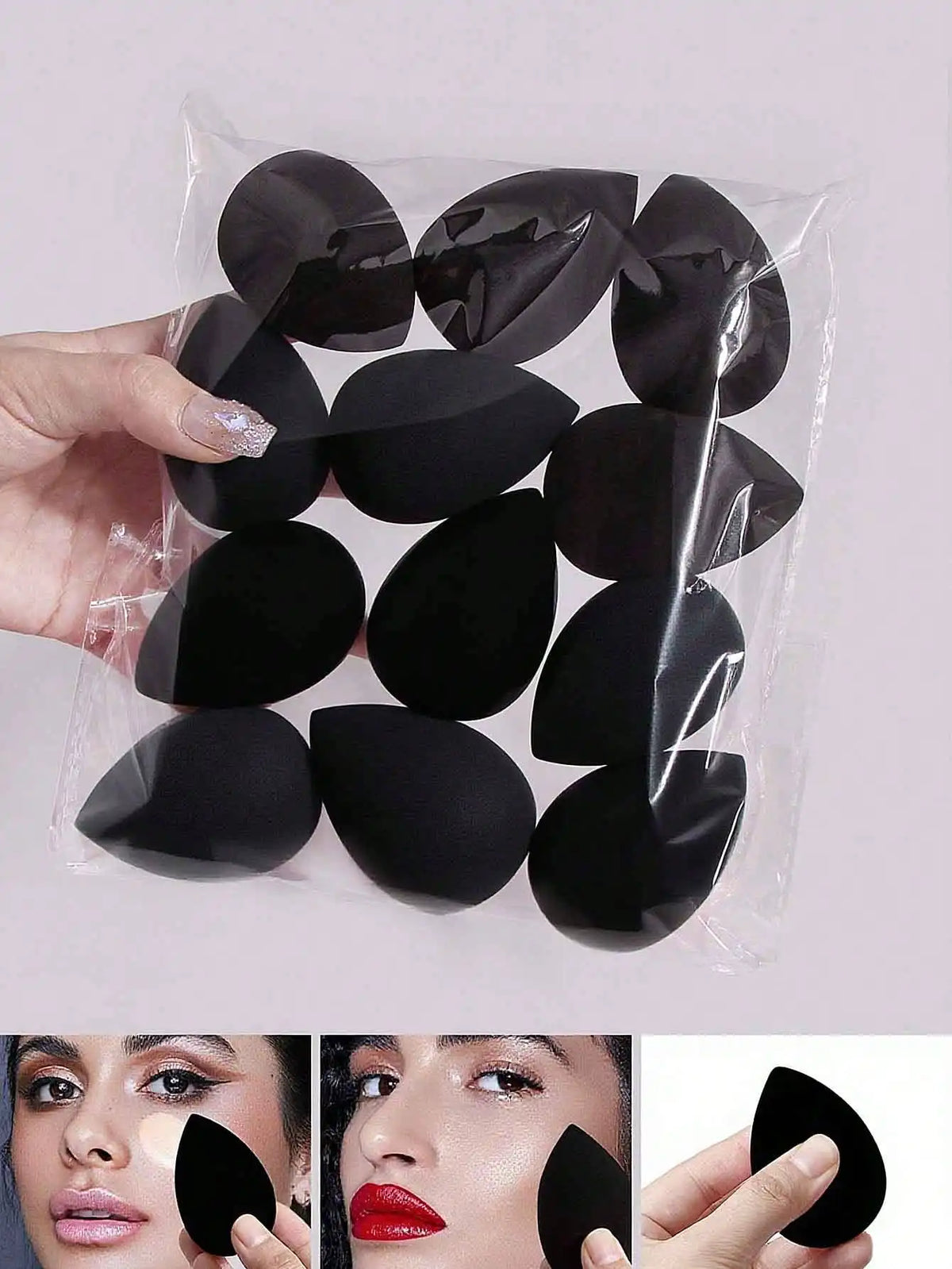 12-Piece Ultra-Soft Makeup Sponge Puff Set | Foundation & Concealer Makeup Sponge Set QXL 12pcs