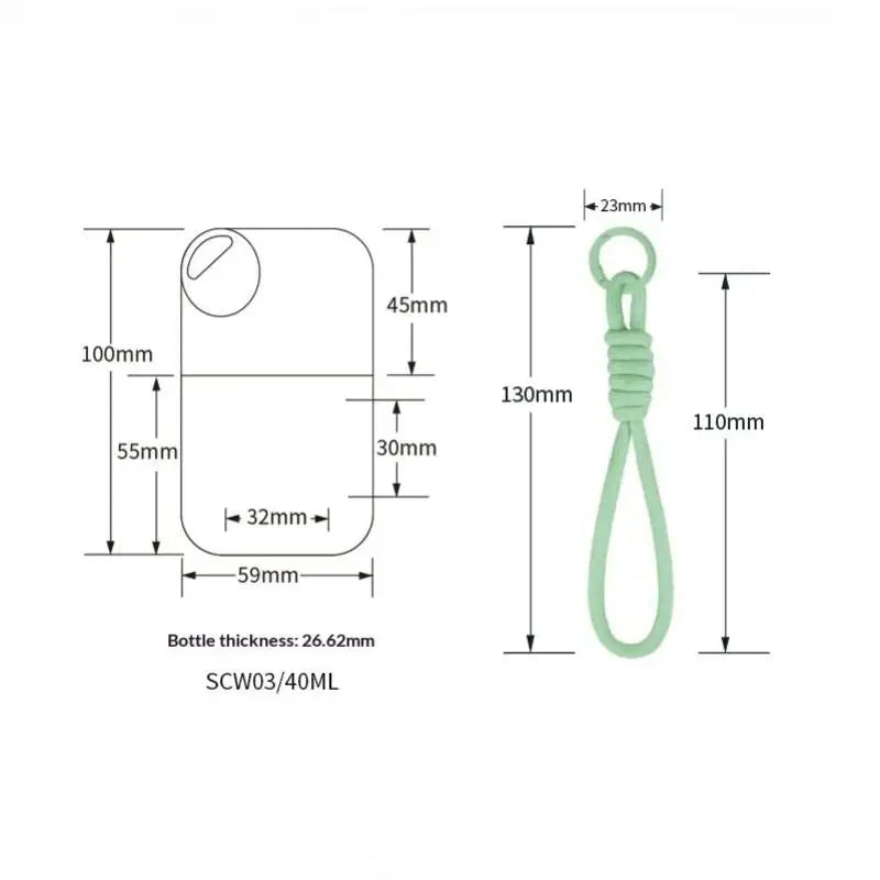 40ml Refillable Squeeze Lotion Bottle with Lanyard | BPA-Free Travel Cosmetic Bottle QXL