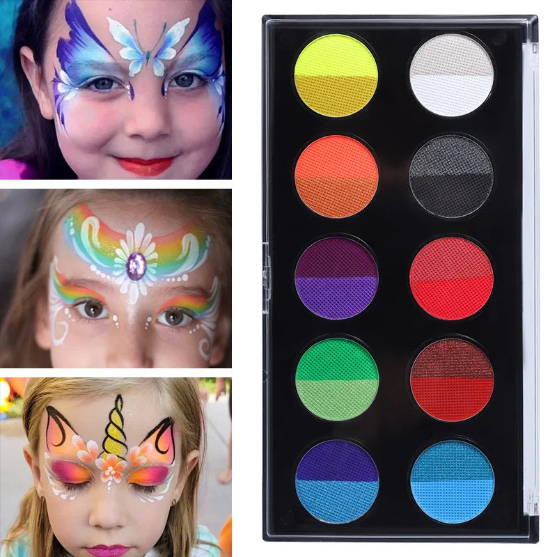 VERONNI UV Glow Face & Body Paint | Fluorescent Two-Colour UV Face & Body Paint QXL