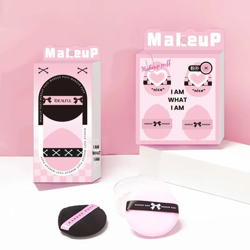Soft Setting Powder Puff Sponge | Wet & Dry 2-Pack Makeup Powder Puff QXL