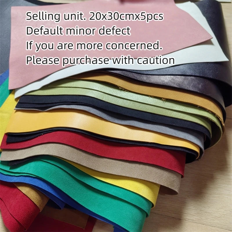 Top-Grain Sheepskin Leather Fabric 0.5–1mm DIY Lining Leather Craft Fabric QXL