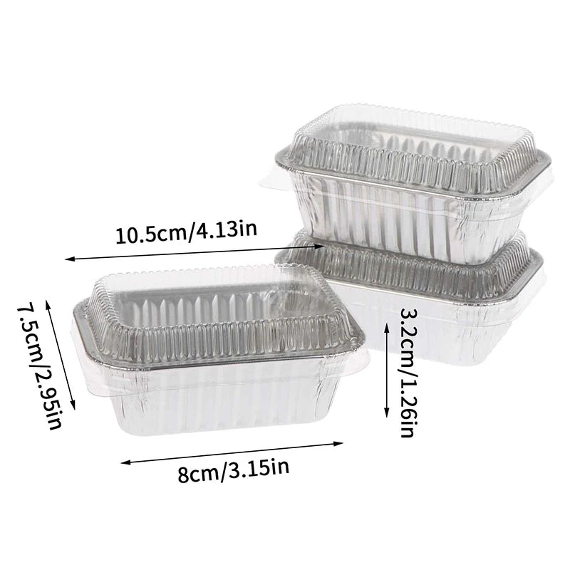 10-Pack Aluminum Foil Baking Pans with Lids | Disposable Disposable Baking Pans QXL
