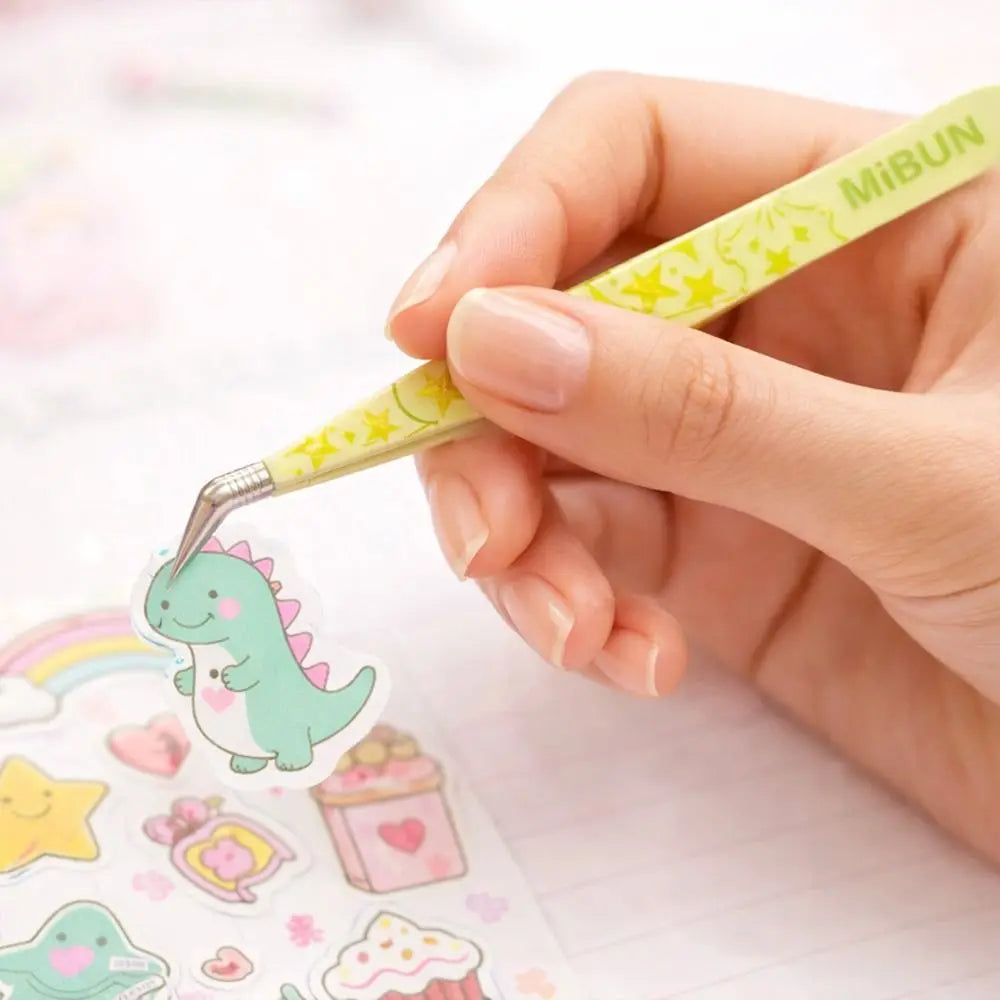Cartoon Fruit Curved Stainless Steel Lash Extension Tweezers Eyelash Extension Tweezers QXL