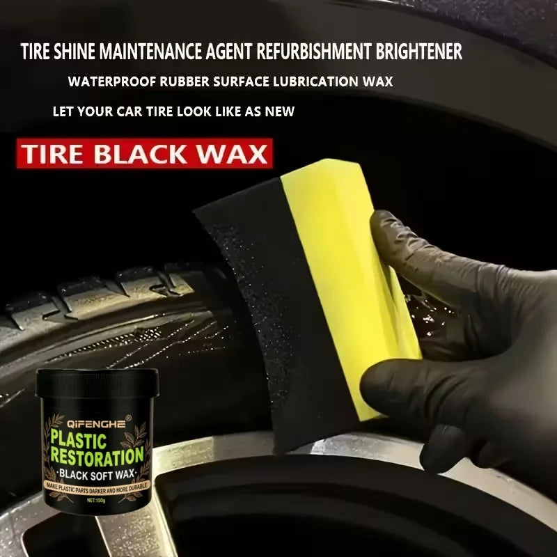 Black Plastic Restorer Soft Wax | Revive Faded Car Trim Plastic Restorer Wax QXL