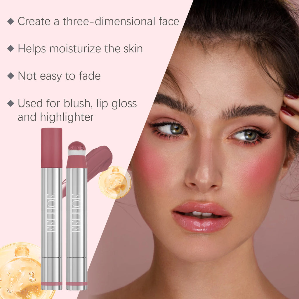 Eelhoe Liquid Blush Stick | Velvet Matte 2-in-1 Lip & Cheek Liquid Blush Stick QXL