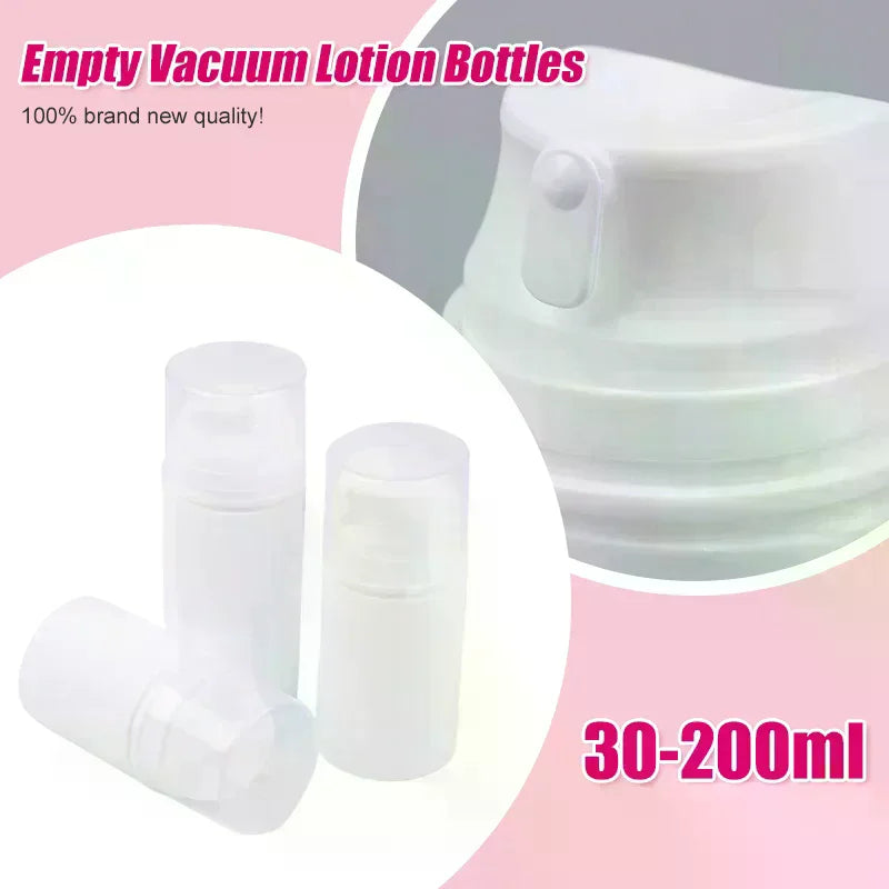 Refillable Vacuum Pump Bottles 35ml/50ml | Travel Lotion Dispenser Travel Pump Bottle QXL