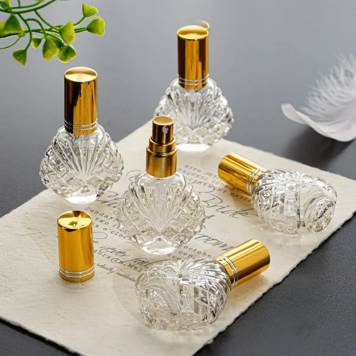 12-Pack 15ml Refillable Glass Perfume Atomizer Bottles & Funnels Perfume Atomizer Set QXL